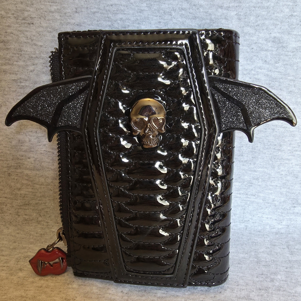 Betsey Johnson Skull Bat Wing Wallet